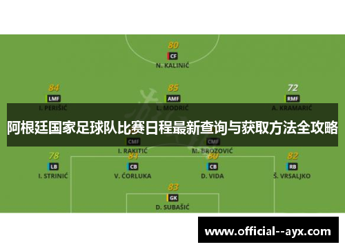 阿根廷国家足球队比赛日程最新查询与获取方法全攻略